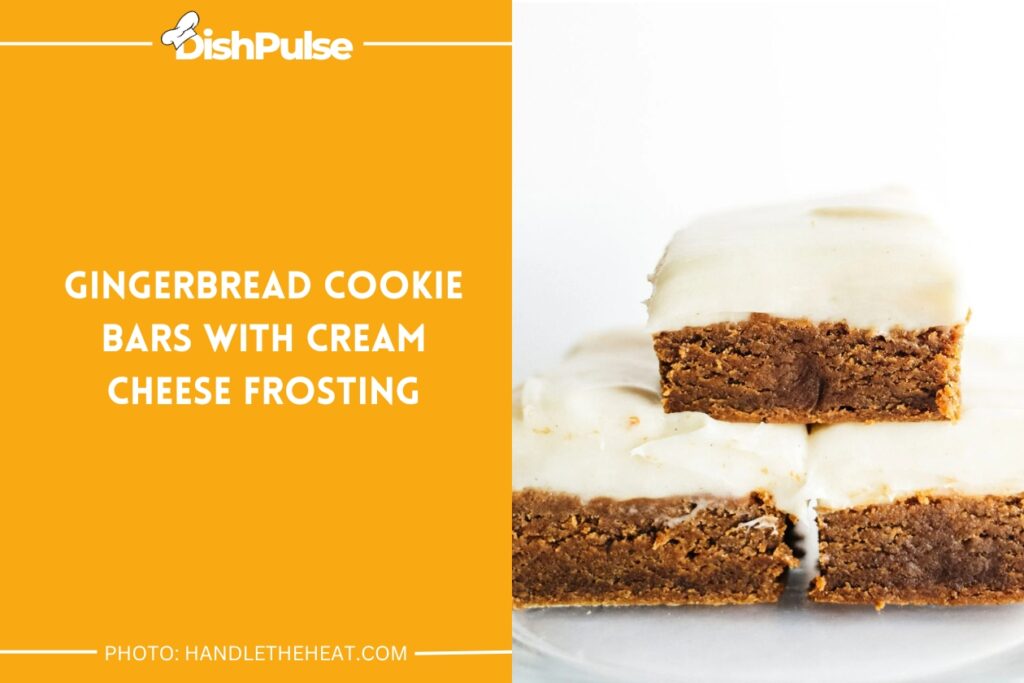Gingerbread Cookie Bars with Cream Cheese Frosting