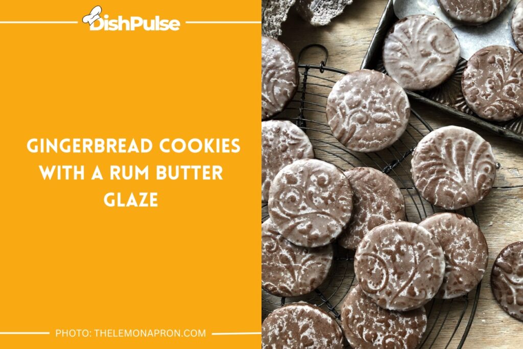 Gingerbread Cookies With A Rum Butter Glaze