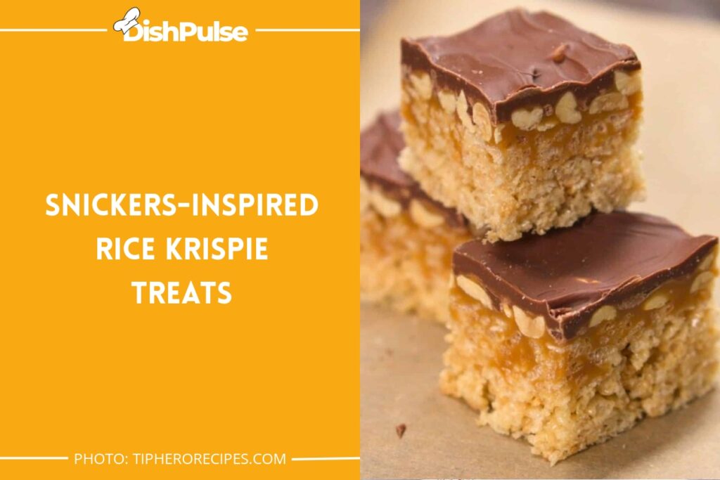 Snickers-Inspired Rice Krispie Treats