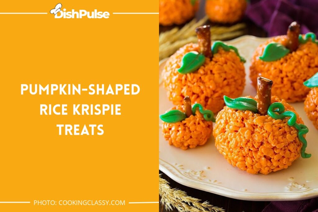 Pumpkin-Shaped Rice Krispie Treats