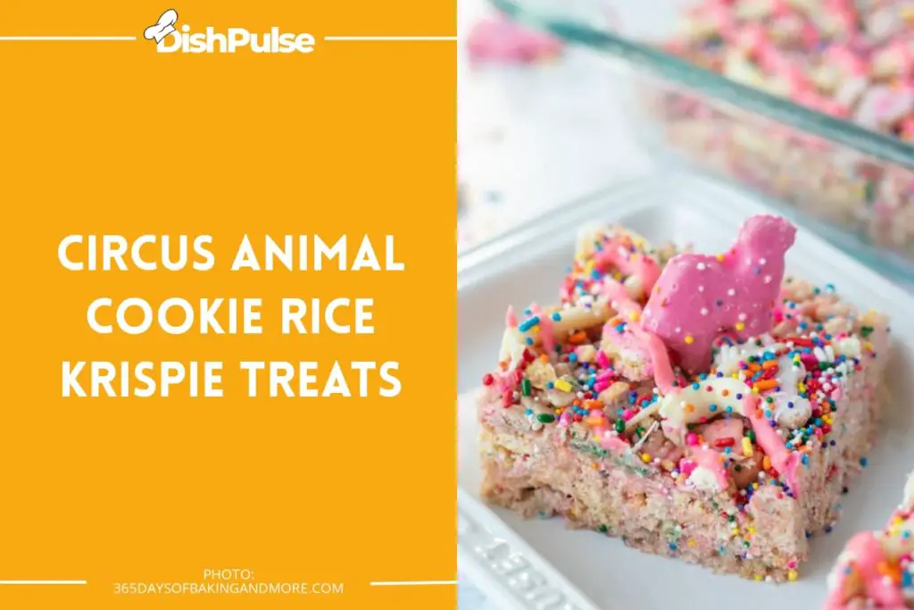 Circus Animal Cookie Rice Krispie Treats