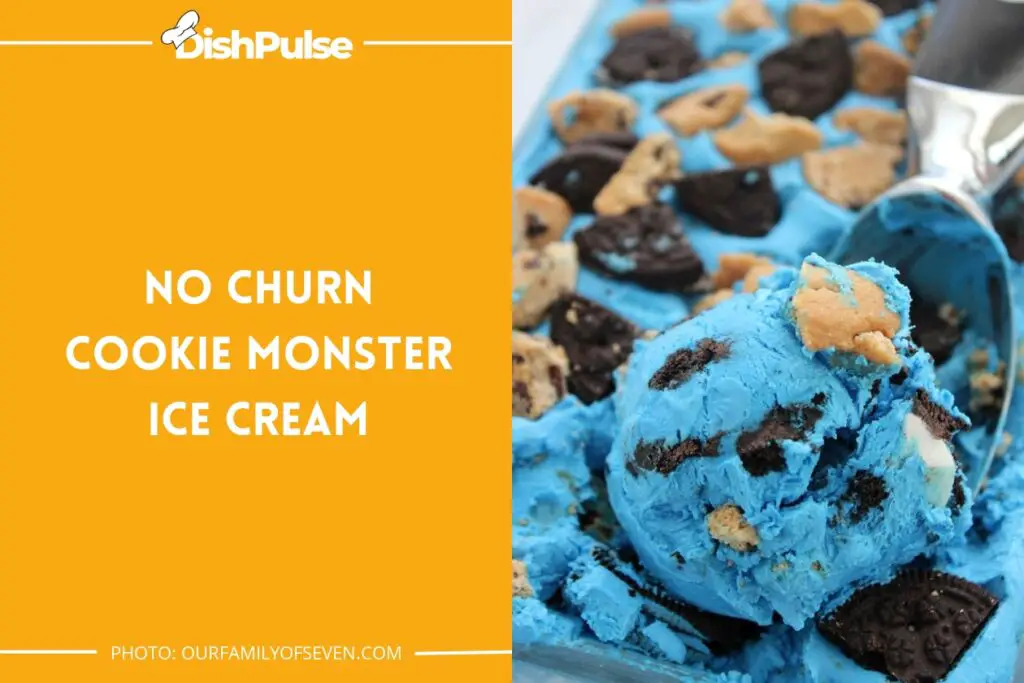 No Churn Cookie Monster Ice Cream