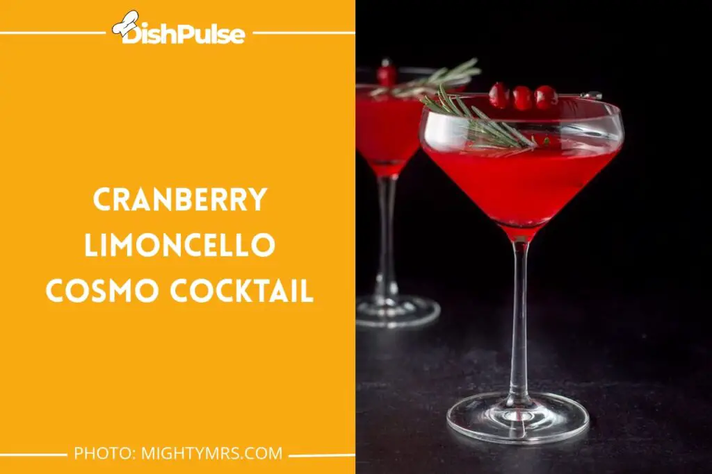 Cranberry Limoncello Cosmo Cocktail