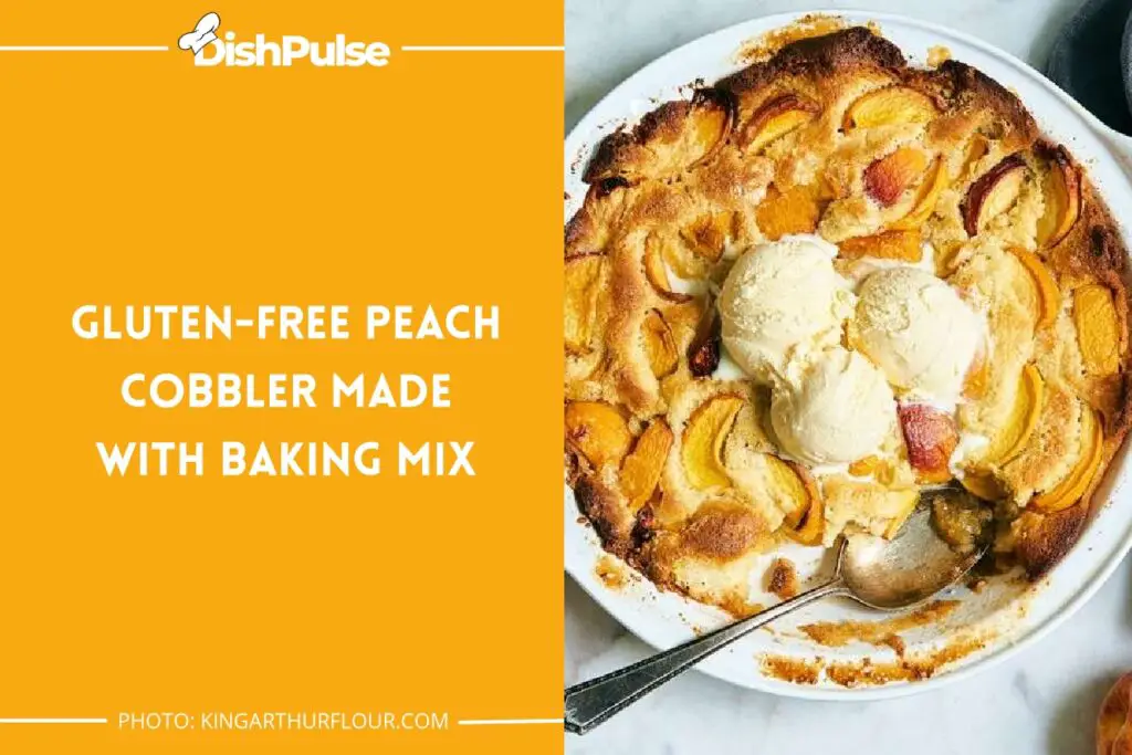 Gluten-Free Peach Cobbler made with baking mix