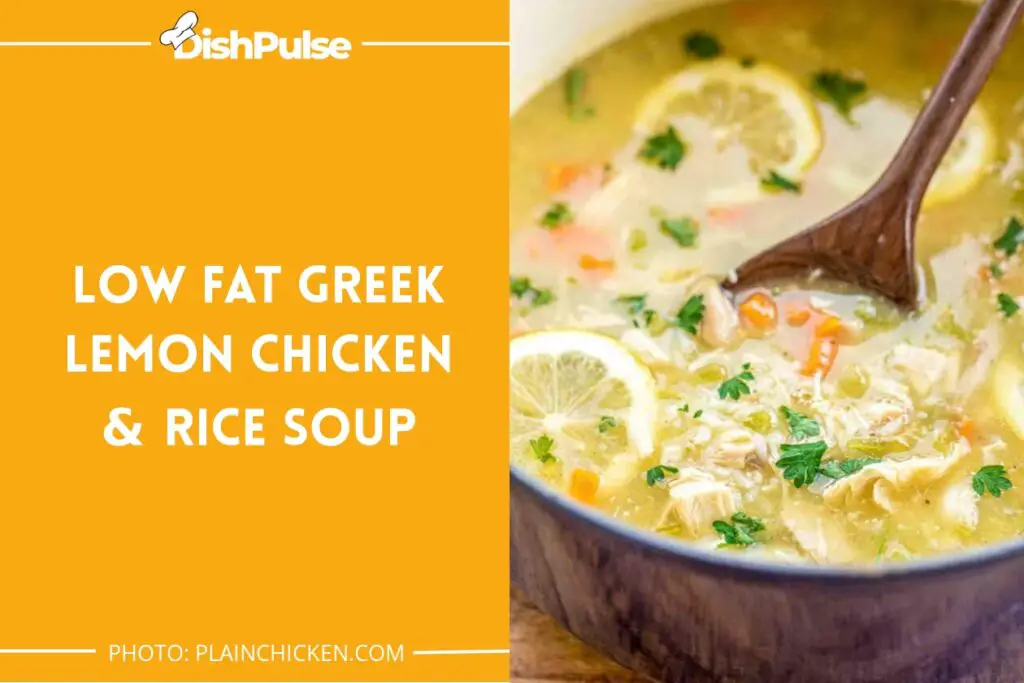 Low Fat Greek Lemon Chicken & Rice Soup