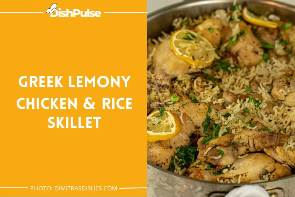 Greek Lemony Chicken & Rice Skillet