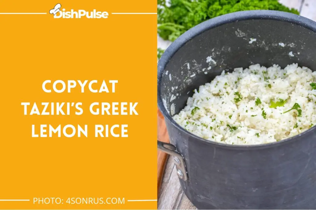 Copycat Taziki’s Greek Lemon Rice