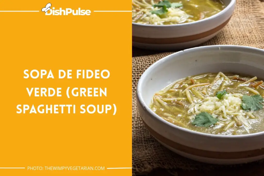 Sopa De Fideo Verde (Green Spaghetti Soup)
