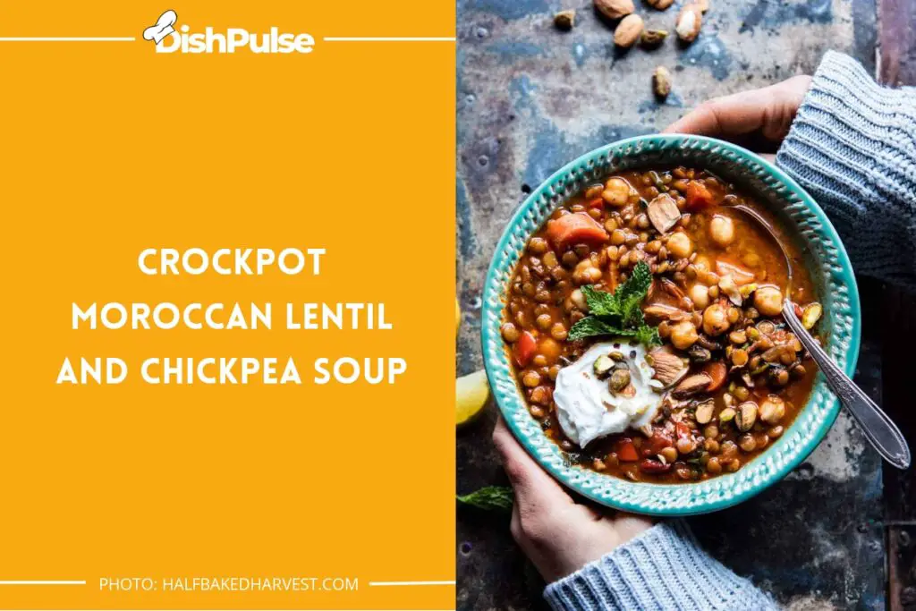 Crockpot Moroccan Lentil and Chickpea Soup