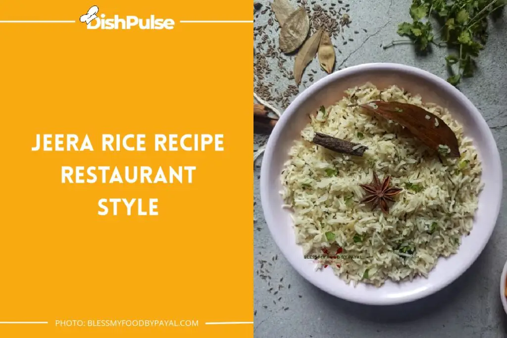 Jeera Rice Recipe Restaurant Style