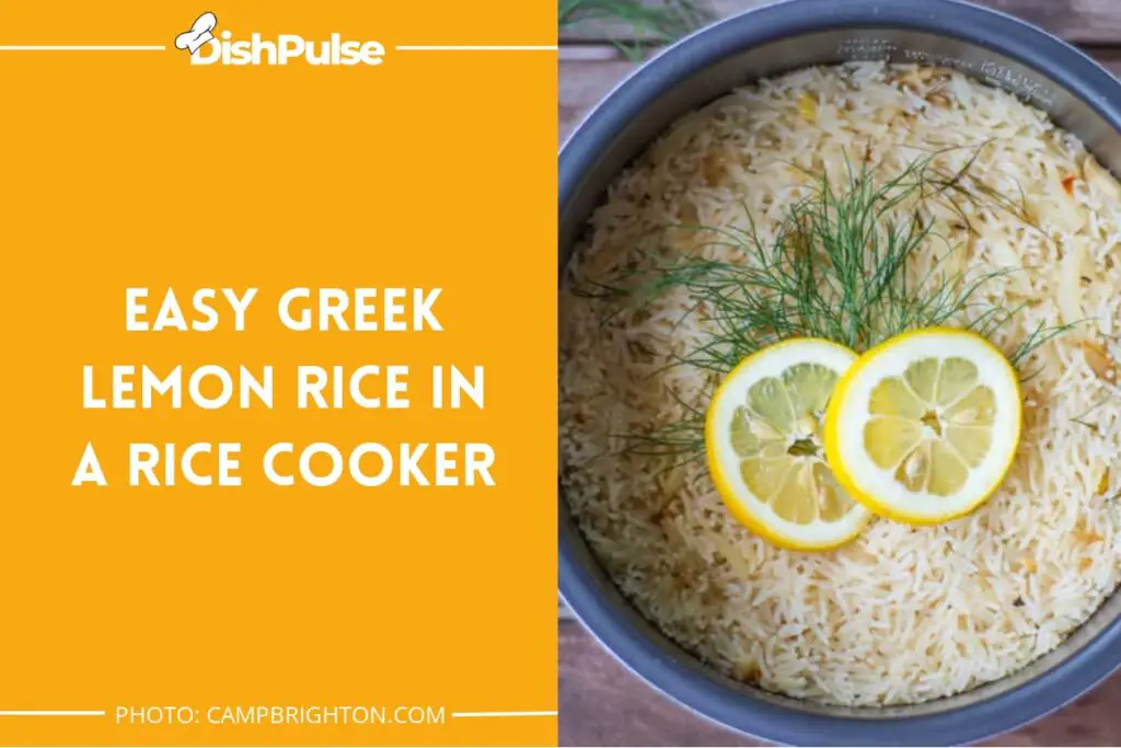 Easy Greek Lemon Rice In A Rice Cooker