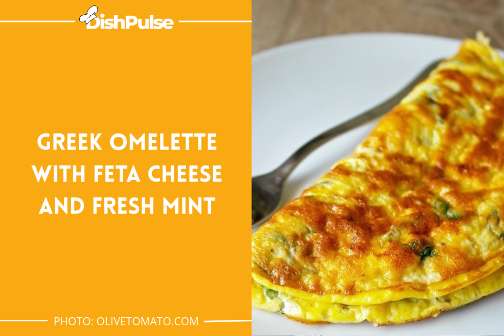 Greek Omelette with Feta Cheese and Fresh Mint