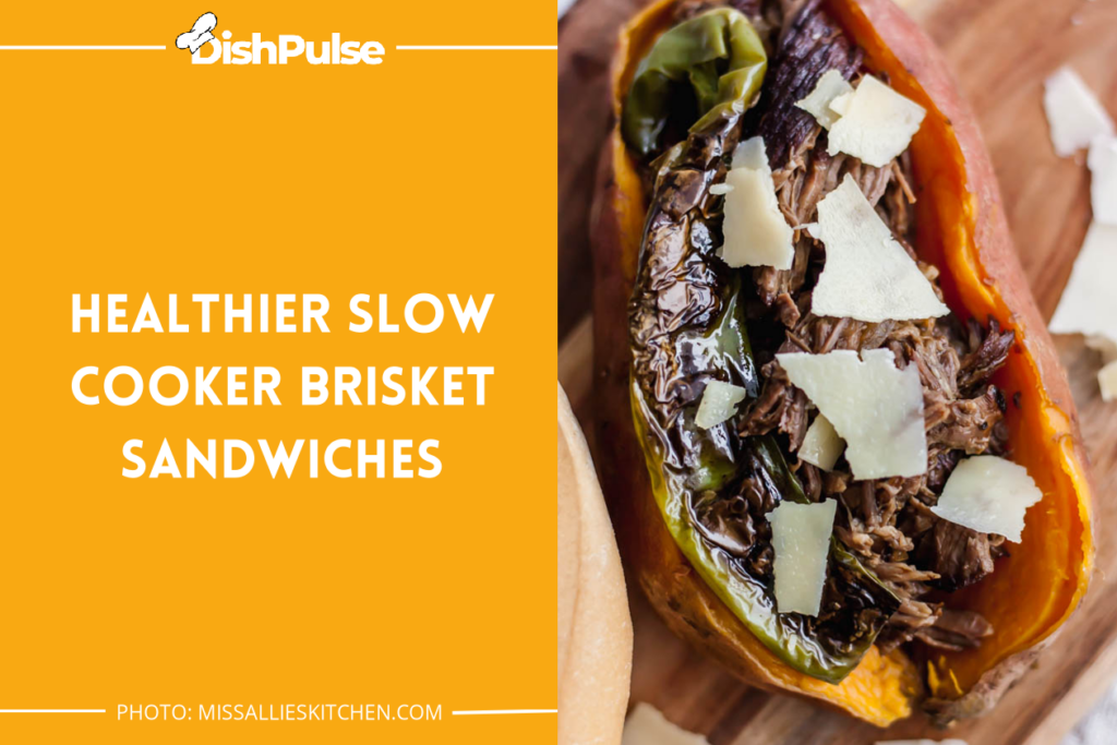 Healthier Slow Cooker Brisket Sandwiches