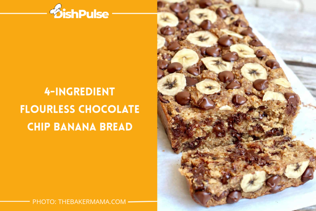 4-Ingredient Flourless Chocolate Chip Banana Bread
