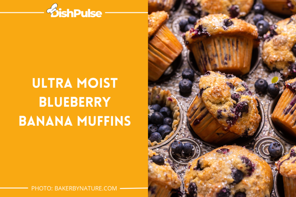 Ultra Moist Blueberry Banana Muffins