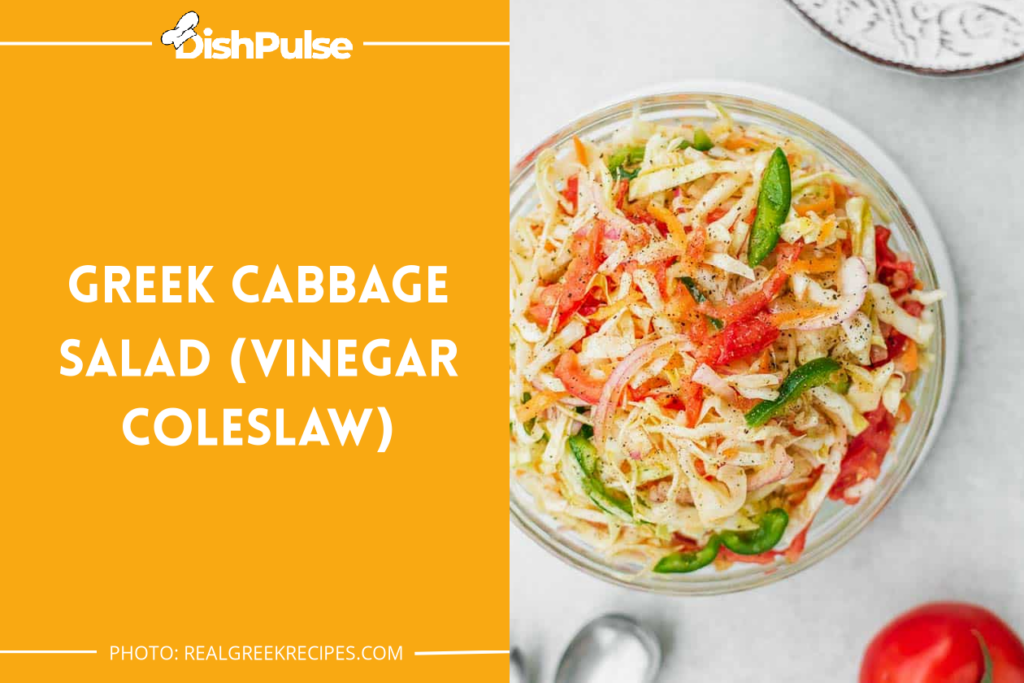 Greek Cabbage Salad (Vinegar Coleslaw)