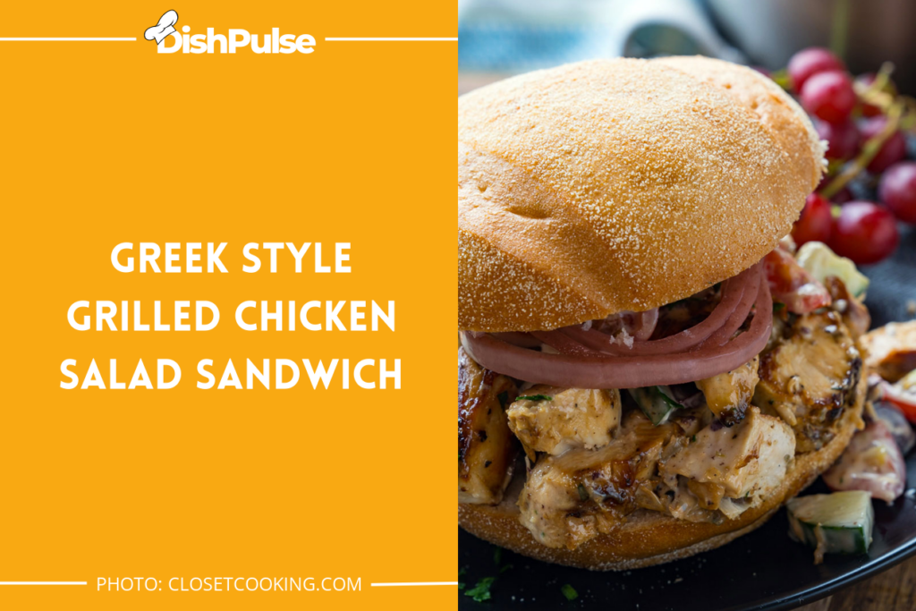 Greek Style Grilled Chicken Salad Sandwich