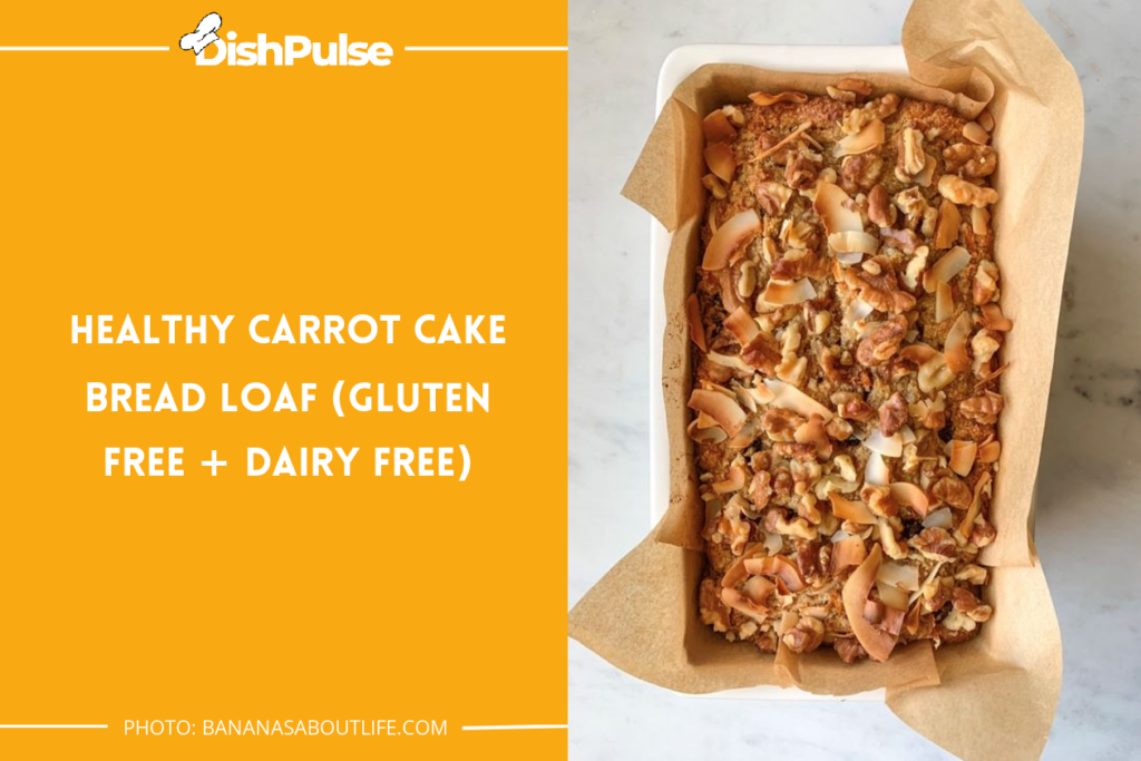 Healthy Carrot Cake Bread Loaf (Gluten-Free + Dairy-Free)