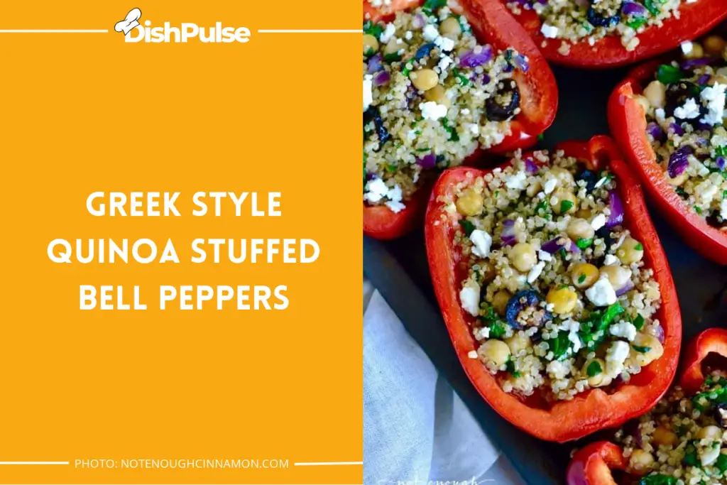 Greek Style Quinoa Stuffed Bell Peppers