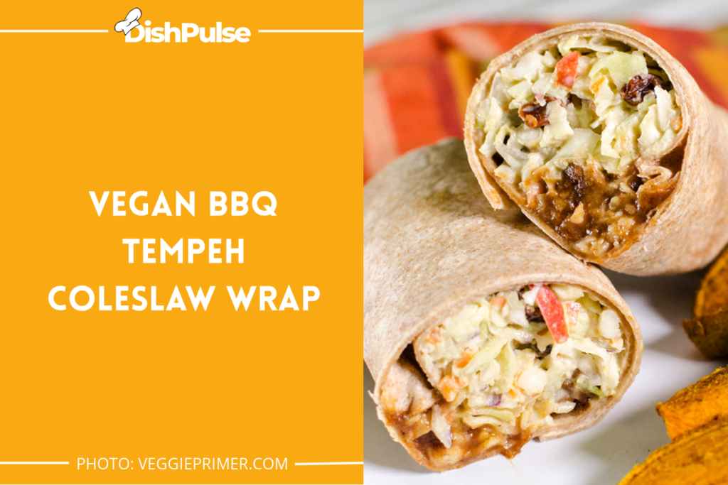 Vegan BBQ Tempeh Coleslaw Wrap