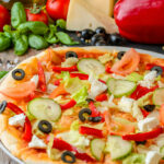 Vegetarian Pizza with Mozzarella and Feta Recipe