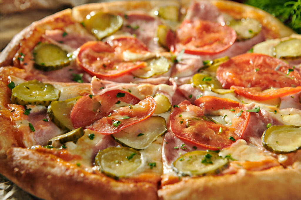 Dill Pickle & Ham Pizza Recipe