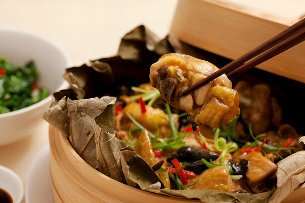 Lotus Leaf Steamed Chicken Recipe
