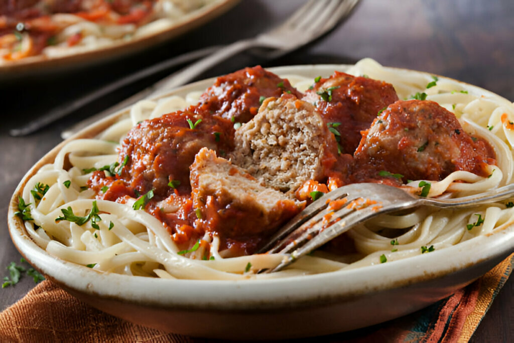 Linguine with Turkey Meatballs Recipe