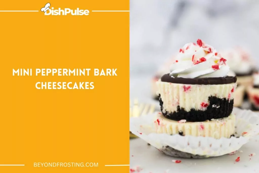 Mini Peppermint Bark Cheesecakes