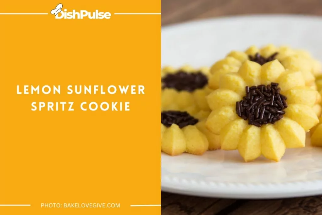 Lemon Sunflower Spritz Cookie