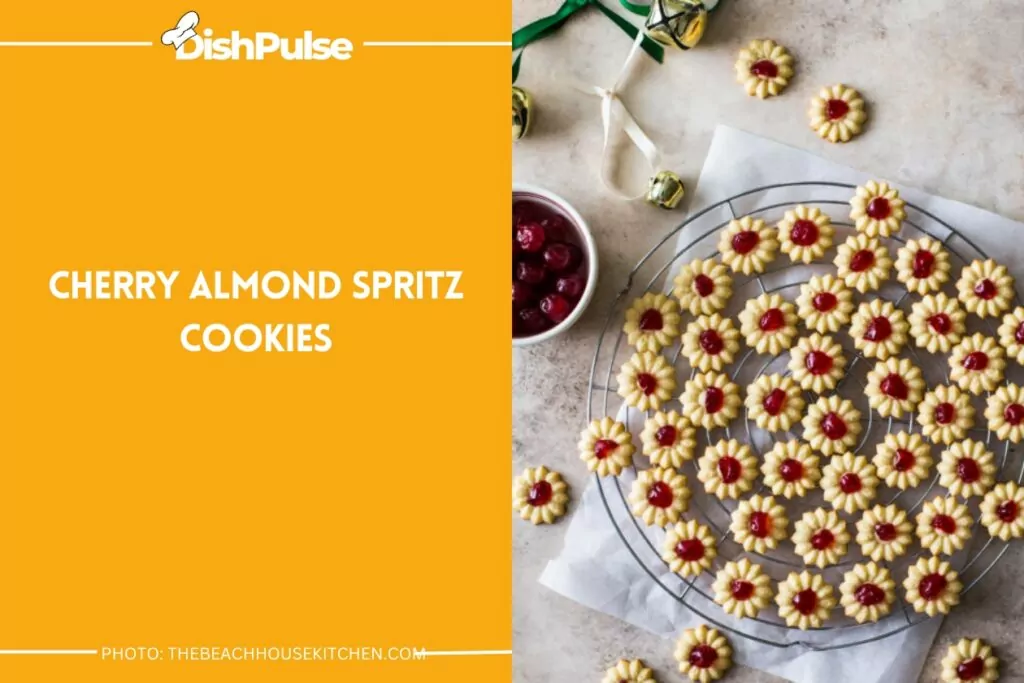Cherry Almond Spritz Cookies