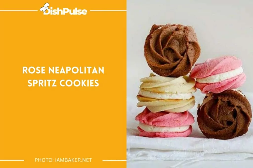 Rose Neapolitan Spritz Cookies