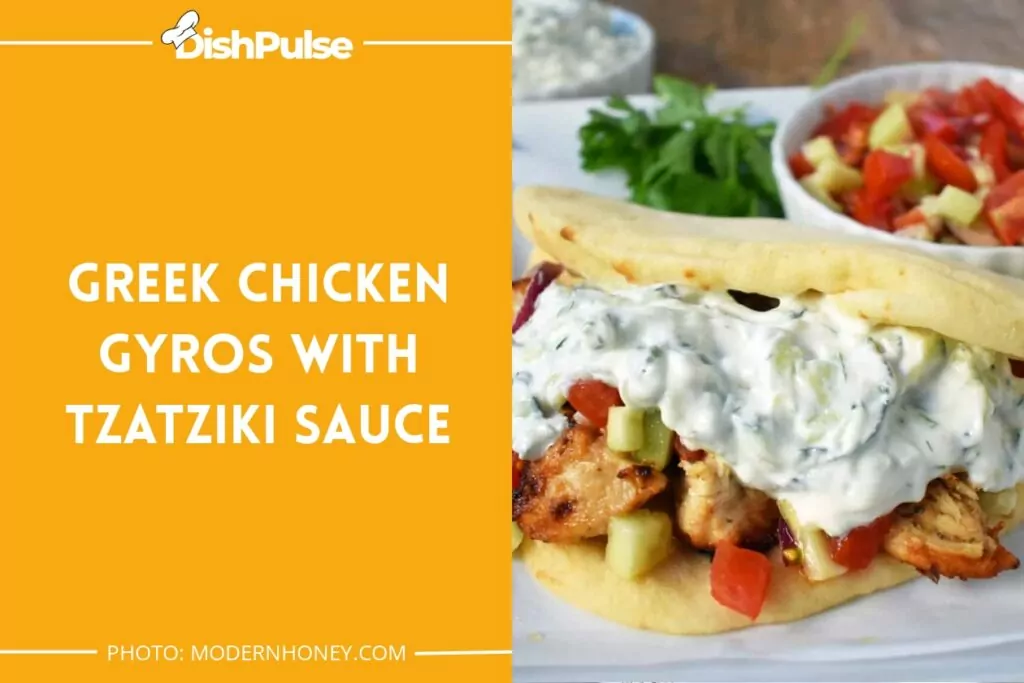 Greek Chicken Gyros with Tzatziki Sauce