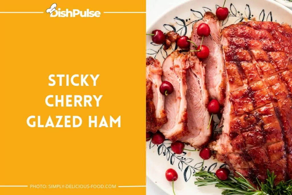 Sticky Cherry Glazed Ham