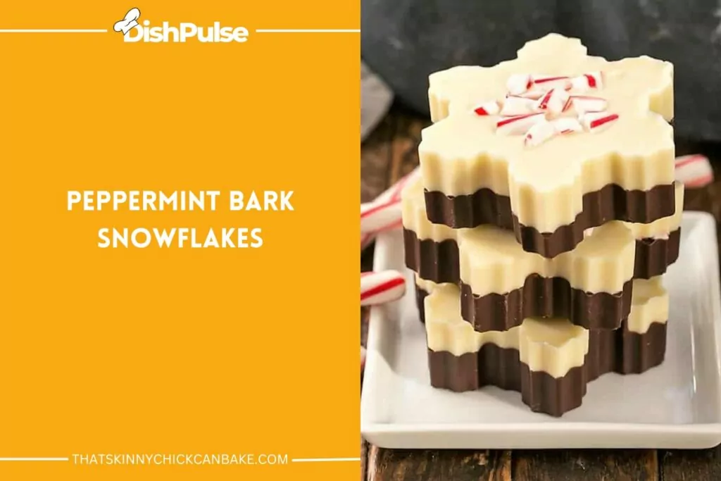 Peppermint Bark Snowflakes