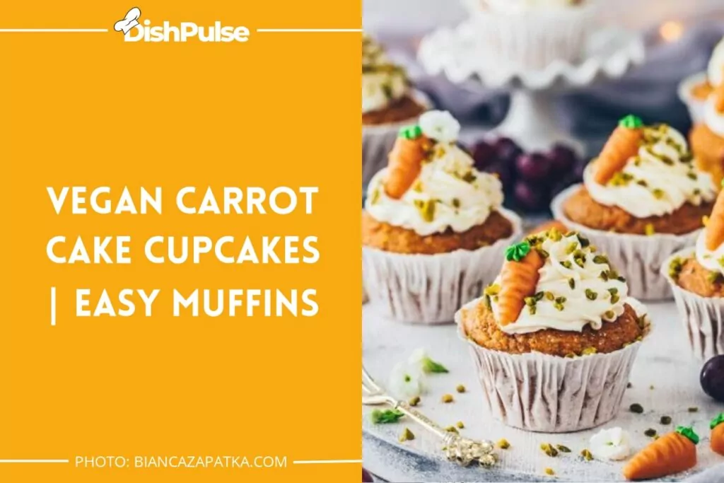 Vegan Carrot Cake Cupcakes | Easy Muffins