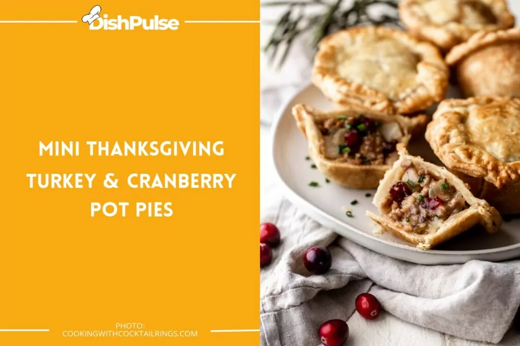 Mini Thanksgiving Turkey & Cranberry Pot Pies