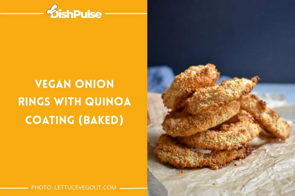 Vegan Onion Rings with Quinoa Coating (Baked)