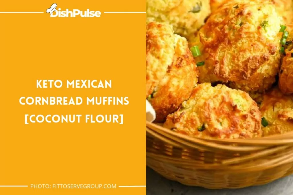 Keto Mexican Cornbread Muffins [Coconut Flour]