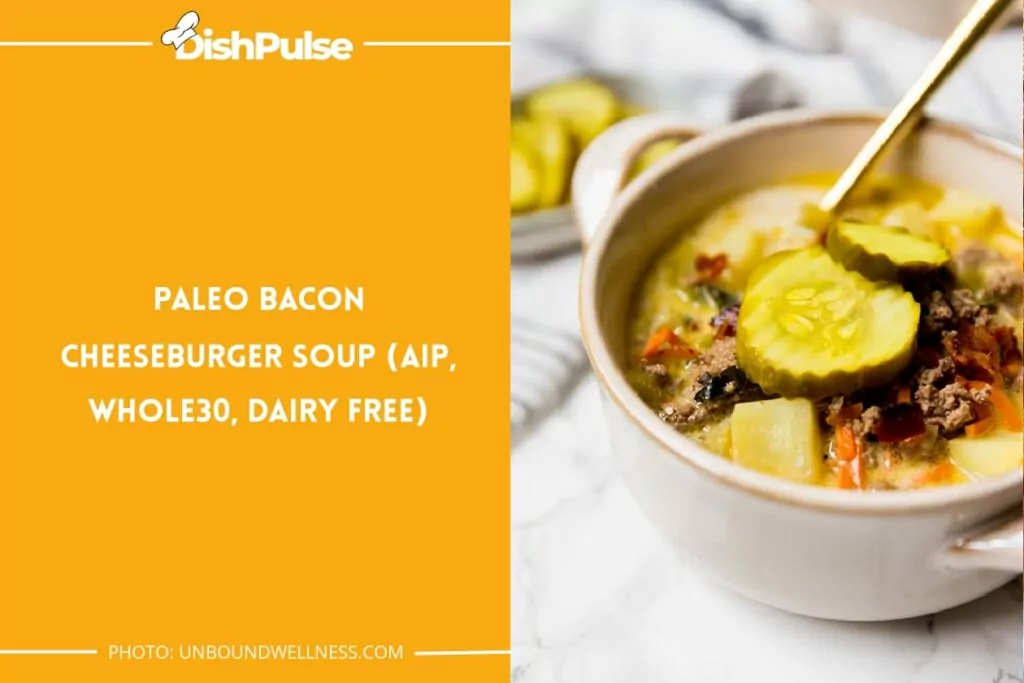 Paleo Bacon Cheeseburger Soup (AIP, Whole30, Dairy-free)
