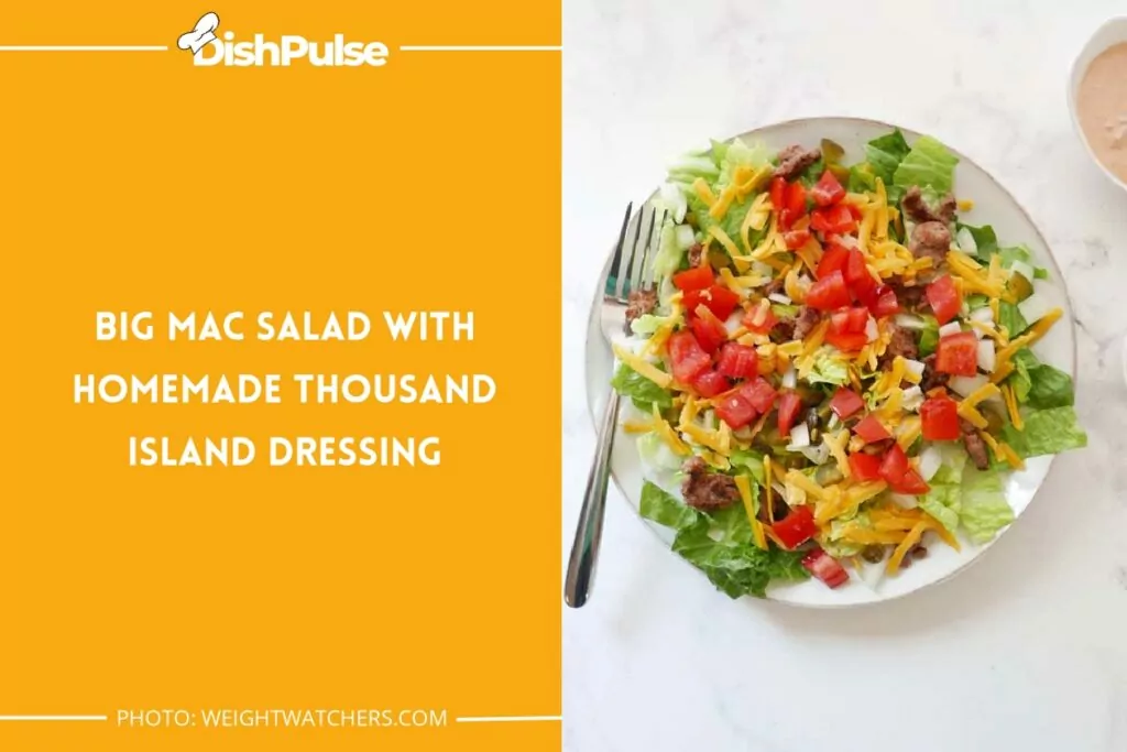 Big Mac Salad with Homemade Thousand Island Dressing
