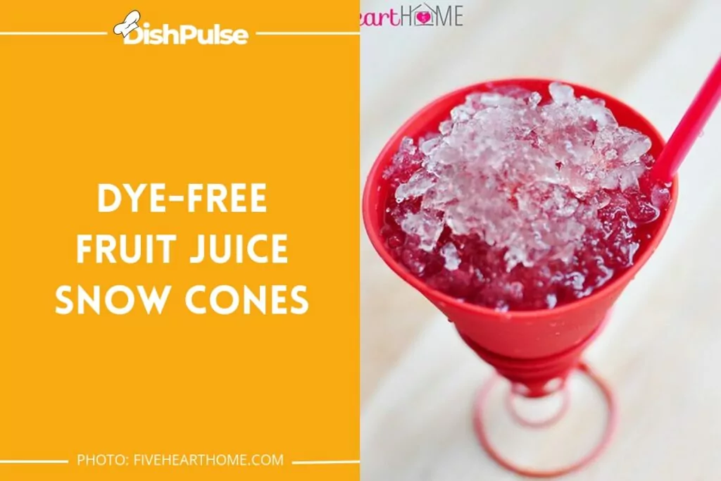 Dye-free Fruit Juice Snow Cones