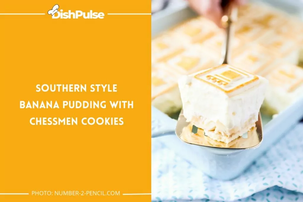 Southern Style Banana Pudding With Chessmen Cookies