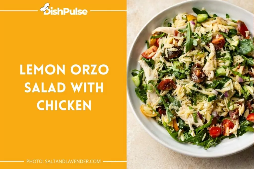 Lemon Orzo Salad with Chicken