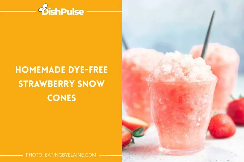 Homemade Dye-Free Strawberry Snow Cones