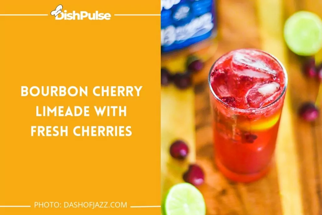 Bourbon Cherry Limeade with Fresh Cherries