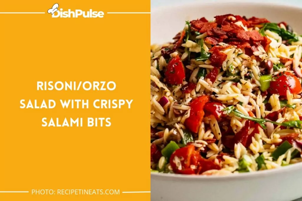 Risoni/Orzo Salad with Crispy Salami Bits