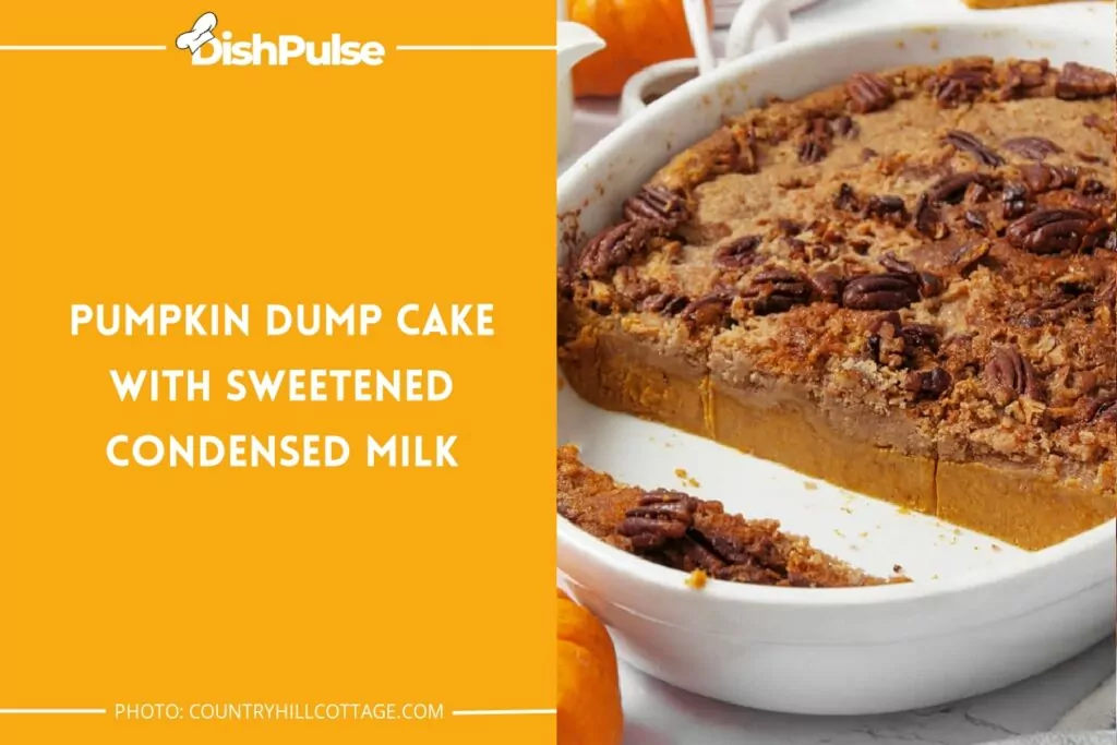Pumpkin Dump Cake with Sweetened Condensed Milk