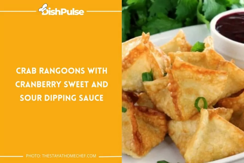 Crab Rangoons with Cranberry Sweet and Sour Dipping Sauce