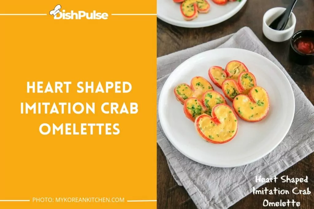 Heart Shaped Imitation Crab Omelettes